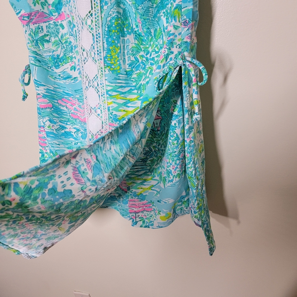 NWT Lilly Pulitzer Ryder romper gustavia green sunshine city size 8 - Picture 6 of 8